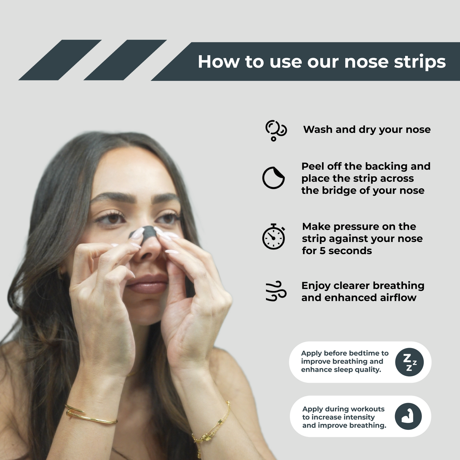 How to apply Recovrz nose strips for athletes - step by step guide